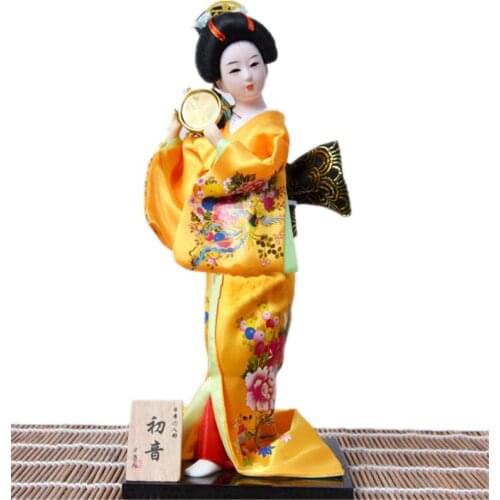 12 Inch 30cm Japanese Figurines Geisha With Beautiful Kimono Hand made crafts Statue Decorations For Home And Room