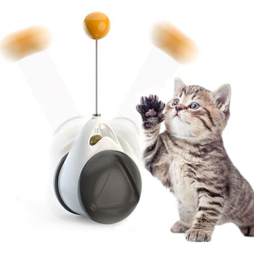 Funny cat toy With Catnip Teaser wand interactive irregular Rotating pet cat Ball Toy Self-Balance Tumbler Kitten Play training