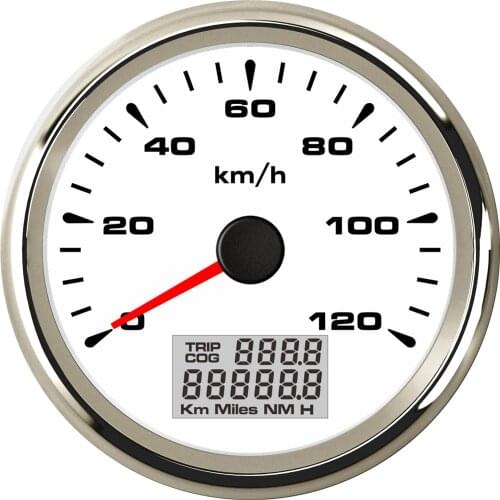 Newest 8 Kinds Backlight Color Instrument Panel Gauges 85mm Speed Odometers 0-120km/h GPS Speedometers 9-32v for Auto Ship RV