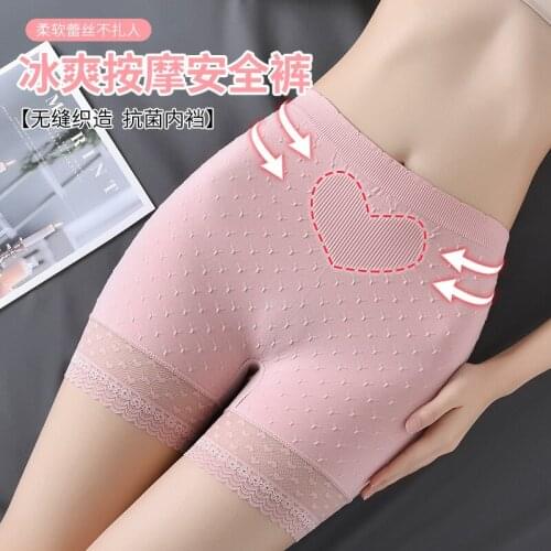 2020 Women Safety Shorts Pants High Waist Panties Plus Size Boxer Shorts Breathable Slimming Underwear Lace Seamless Panties