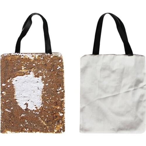 10pcs/Lot New style Sublimation female Blank Magical single-shoulder Sequins bag For thermal/heat transfer Printing DIY Gifts