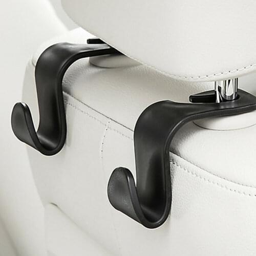 Accessory Car Back Seat hanger​ Handbag Headrest 4pcs Bag Black Groceries