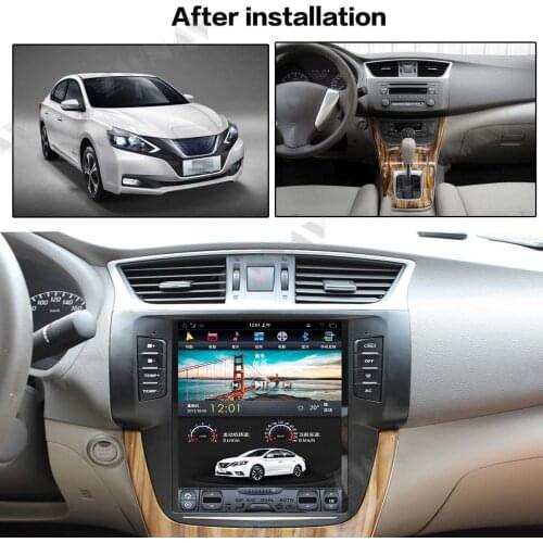 Verticl screen Tesla style Android 9.0 Car multimedia Player For Nissan Sylphy 2012-2017 car GPS audio radio stereo BT head unit