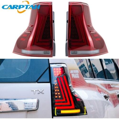 Car Styling Tail Lights Taillight For Toyota Prado FJ150 2011 - 2019 Rear Lamp DRL + Dynamic Turn Signal + Reverse + Brake LED