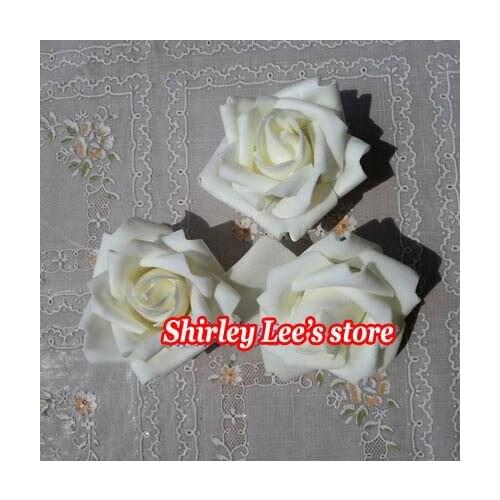 EMS Free Shipping!! 6cm Foam Rose Flowers Head in Red, Ivory, Purple, Blue,Hot Pink And Champagne DIY Craft