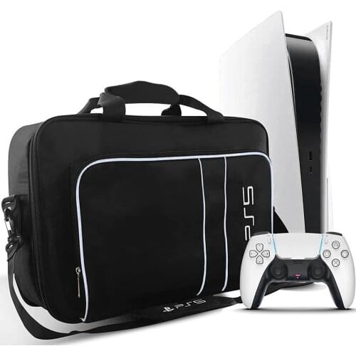 Storage Shoulder Bag for PS5 Game Console Protective Carry Case Canvas Handbag