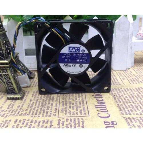 DS07025T12U 70*70*25mm 7025 DC 12V 0.7A 4-pins PWM cpu pc case cooling fan