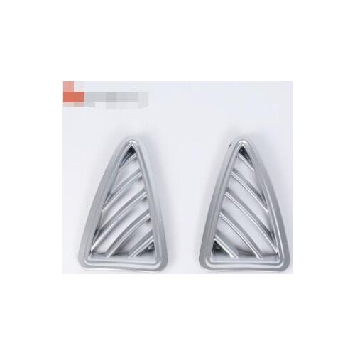 For Mazda CX-3 2018 2 PCS Matte Silver ABS Chrome Front Central Air Conditioning Outlet Cover Trim Car Styling Accessories