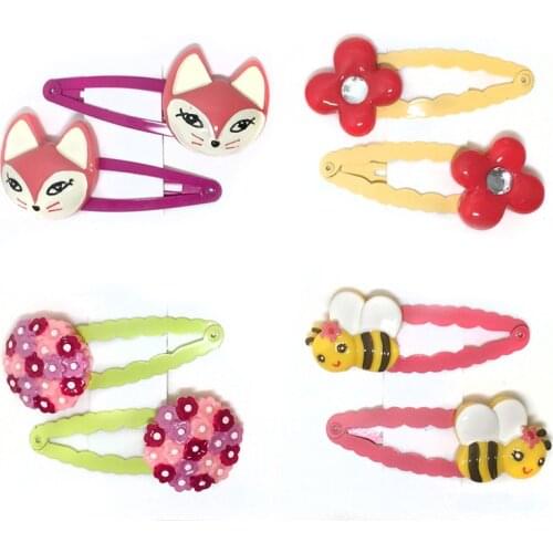 F227 Free shipping Baby jewelry girl hairpin headdress fox bee flower combination female daughter princess BB hairpin