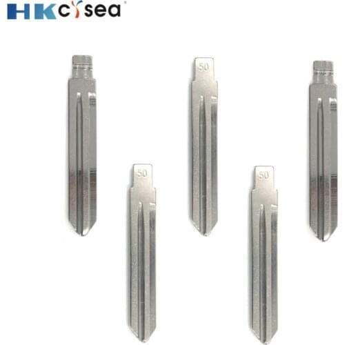 HKCYSEA KD#50 KD JMD VVDI Remote Uncut Blank Metal Blade Type HY1516 #50 for Huyndai Elantra Remote Car Key Blade Replacement