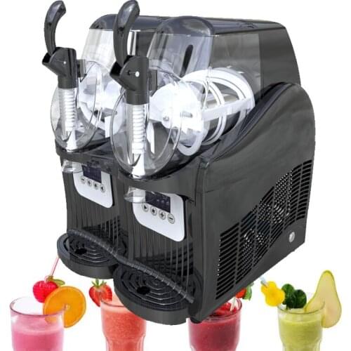 Commercial Snow Melting Machine Mini Slush Machine Ice Snow Cold Drink Maker 2 Tank Smoothies Granita Machine