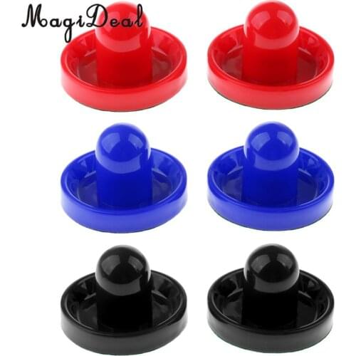 New Arrivals 2 Pcs Air Hockey Felt Pushers Goalie Handles Paddles Large for Durable Indoor Slider Schieber Goalies Accessories