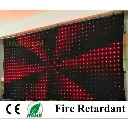 P10 2M*4M RGB LED Video Curtain Backdrop Band Party Stage DJ Wedding Led video cloth DMX/PC controller