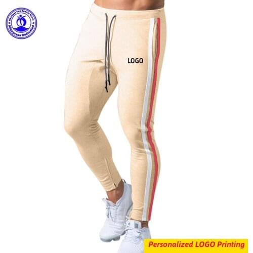 Personalize LOGO Quick Drying Running Sweatpants Men Breathable Jogging Pants Polyester Training Sportswear Trousers Clothing