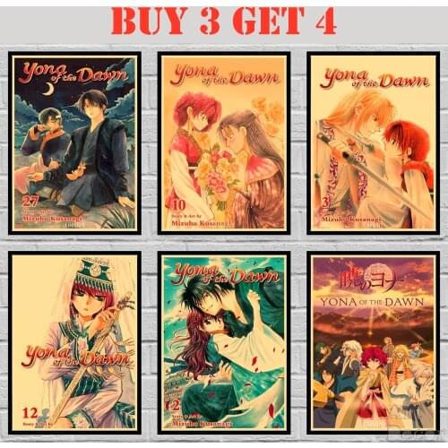 38 Designs Anime Yona of The Dawn Kraft paper Poster Cartoon Painting Abstract Funny Fancy Wall Sticker 42X30cm