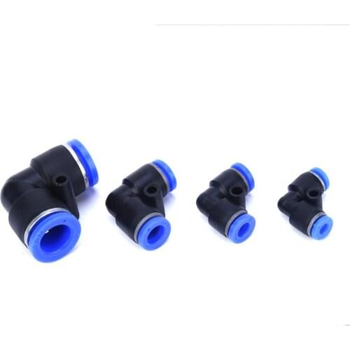 Pneumatic Fittings PV Elbow Connector 4-16mm OD Hose Plastic Push In Quick Connector Air Fitting Plumbing L Shape