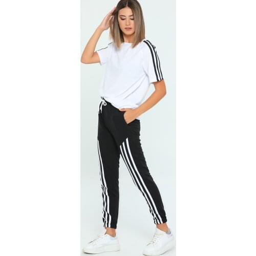 Striped Shabby Womens Tracksuit Set Turkey sports sportswear