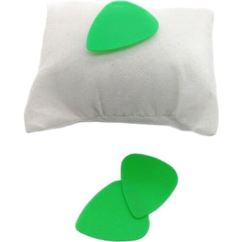 Hot Sale Big Discount 100 Guitar Picks Thick Free Drop Shipping Green Nylon Glossy