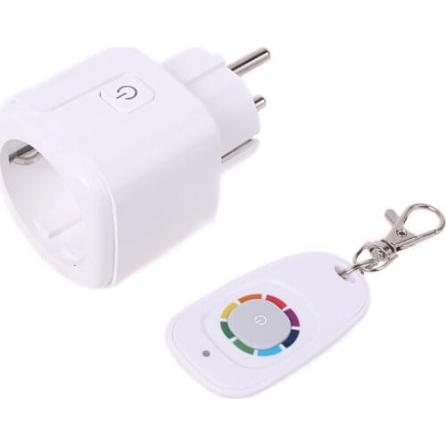 433mhz Wireless RF Remote Control Home Office Smart WiFi Power Timer Socket Outlet EU Plug Energy Saving C7AA