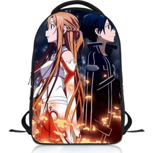 Anime Sword Art Online Students Backpack School Bag Children Cartoon Knapsack Boys Girls Rucksack Kids Bookbag Satchel