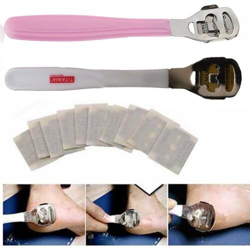 2020 Hard Dead Skin Remover Cutter Shaver Trimmer Pedicure Blade Foot Caring Stainless Steel Pedicure Tools Or 10 Blades