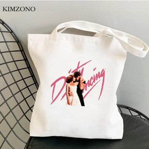 Dirty Dancing shopping bag canvas eco shopper recycle bag shopper bag boodschappentas string bolsas reutilizables jute cabas
