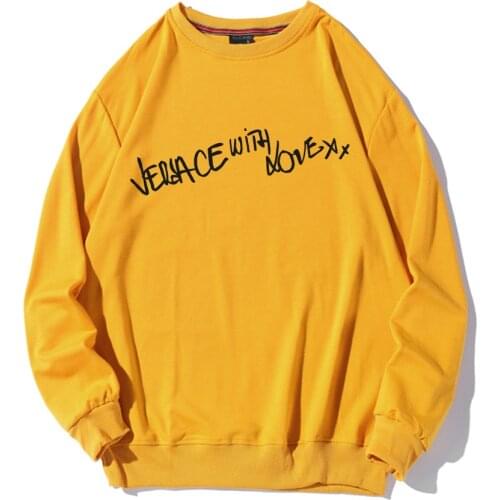 Letter Clothes Oversized Printed Pullover Harajuku Sweatshirt Cotton Long Sleeve Spring Winter Sweatsuit Thin Soft Sweatshirts