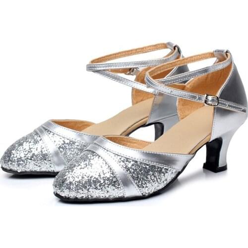 New Latin Dance Shoes Women Tango Salsa Modern Dance Shoes for Female Adult Balroom Dancing Shoes Soft Bottom High Heeled 5cm 20