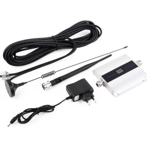 LCD Display Gain GSM 900Mhz Mobile Cell Phone Signal Booster Amplifier RF Repeater Kit GSM Signal Repeater With Cable + Antenna