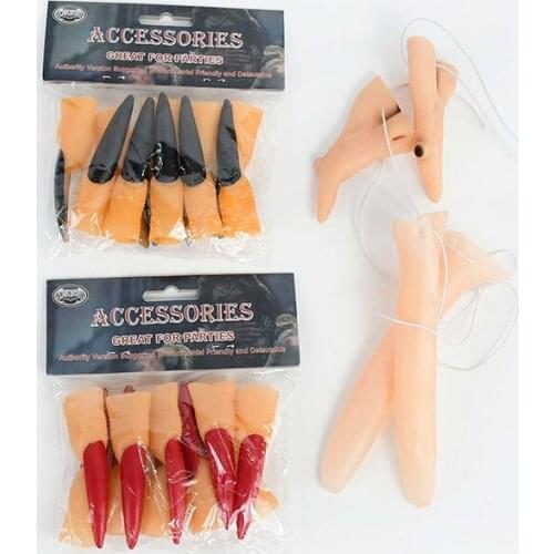 1/10Pcs Wicked Witch Nose Finger Costume Cosplay Props Halloween Mask Fake Proboscis Holiday Carnival Masquerade Party Decor