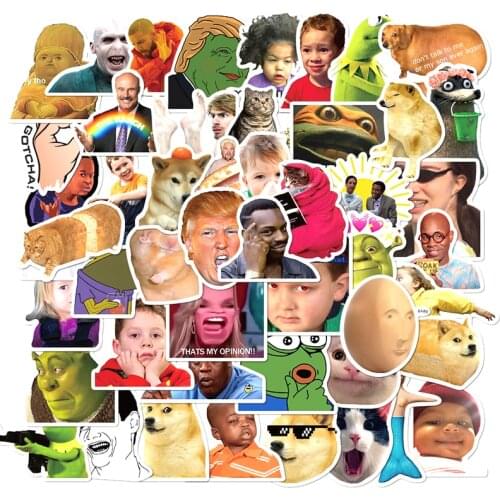 10/30/50pcs/Set Meme Funny Internet Celebrities Graffiti Stickers Decal For Draw-bar frame DIY Cars Knapsack Skate Computers Box