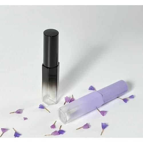 10ml Empty Lip Gloss Bottle Gradient Black /purple DIY Lipstick Container Refillable Vials Sample Display Makeup Accessories