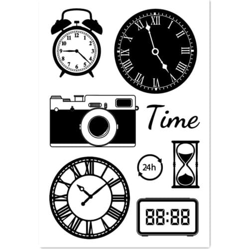 11x16CM Time clock transparent seal clear stamps silicone seal roller stamps DIY scrapbook album / card production Easter