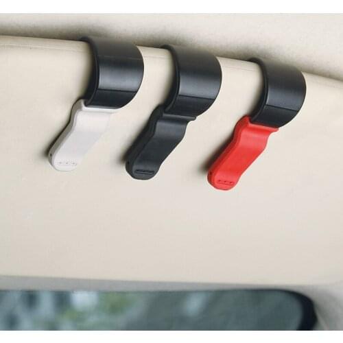 3 Color Auto Sun Visor Glasses Fastener Clip Holder For Sunglasses Eyeglasses Ticket Card Universal Multi-Function Car Interior