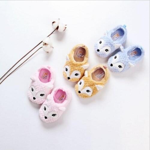 3 pairs/lot Cute Toddler Infant Warm Indoor socks Newborn Comfy Cotton Boots Baby Sole Shoes Socks 0 to 24m boy/girl fox socks