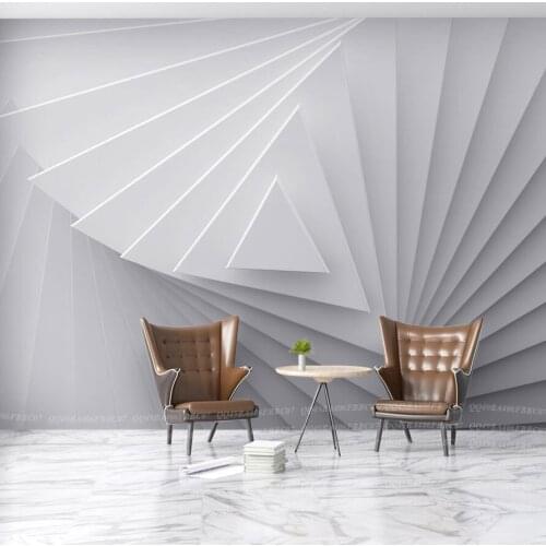 8D Papel Mural 3D Triangle Geometry Wallpaper Mural 3d Wall Photo Mural for Background 3d Spiral Wall paper 3d Wall Mural