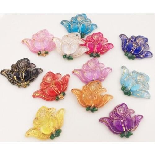 50pcs Mix Resin Kawaii Colorful Rose Flatback Cabochon Rhinestone Scrapbook Wedding 2Hole Applique DIY Craft Supplies OF860