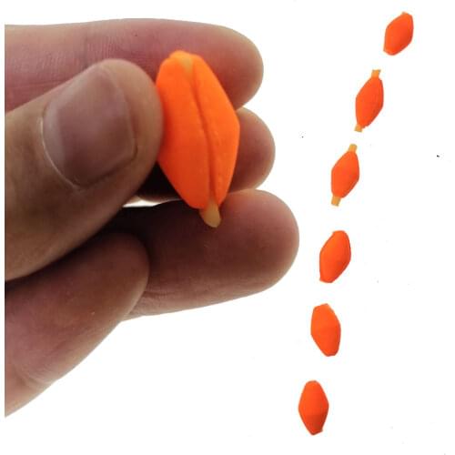 6PCS Fluorescent Orange/Yellow Fly Fishing Tube Float Foam Strike Indicators High Visibility