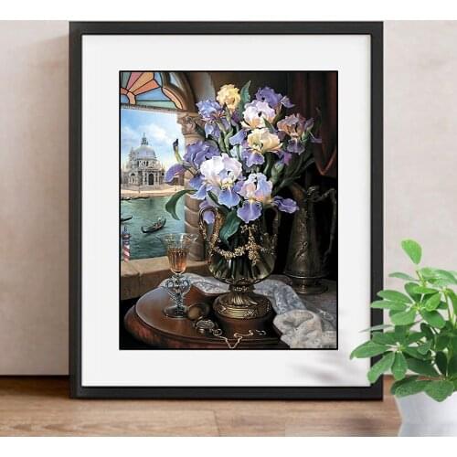 Diamond Painting Flowers Cross Stitch Kits Diamond Mosaic Crystal Diamond Embroidery Patterns Rhinestones