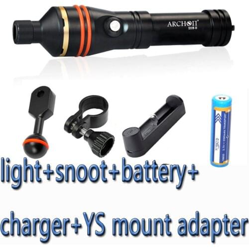 Archon D11v-ii Diving Video Light 1200 Lumens 18650 Battery Snoot Spotlight Macro Photography Light Night Dive Waterproof Torch