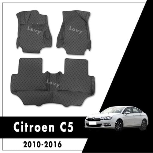 Decoration Carpets Leather Floorliners Auto Styling Parts Car Floor Mats For Citroen C5 2010 2011 2012 2013 2014 2015 2016
