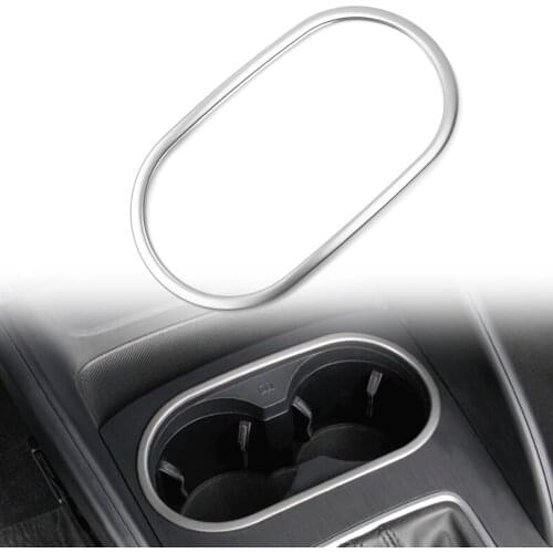 Car Styling Interior Stainless Steel Stickers Cover Water Cup Holder Panel Decoration Trim For Audi A3 8V 2013-2019 Accessories