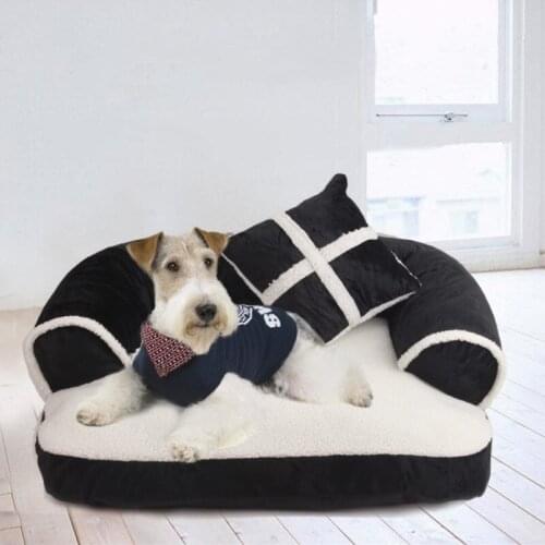 Large Size Pet Sofa Comfortable Sleeping Pet Nest 3 Colors Fully Removable Pet Nest Pillow as a Gift Do not collapse pets