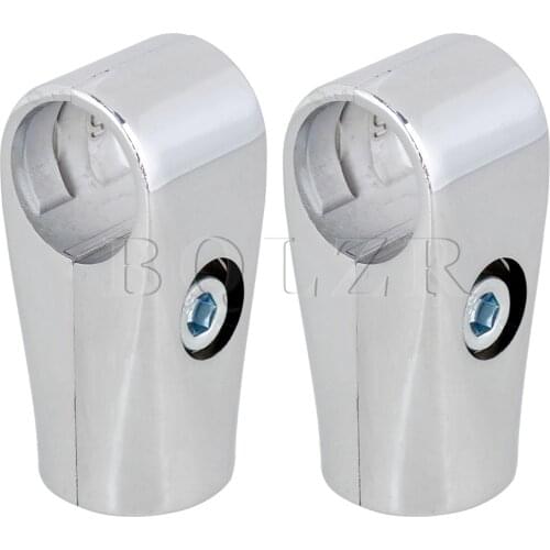 BQLZR 2 x Aluminum Alloy Drying Rack Pipe Fittings Two-way Connector For 25mm Round Tube Silver