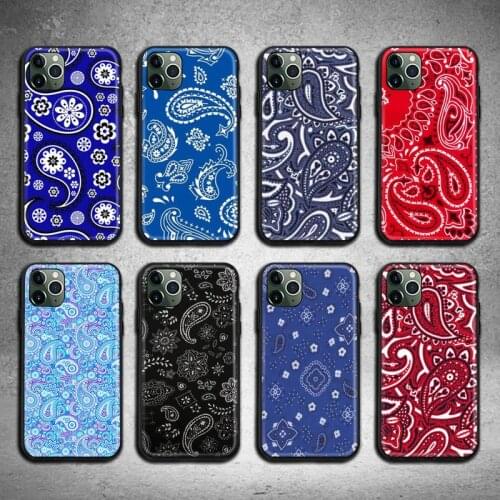 Royal Blue Bandana Phone Case for iphone 12 pro max 11 pro XS MAX 8 7 6 6S Plus X 5S SE 2020 XR case