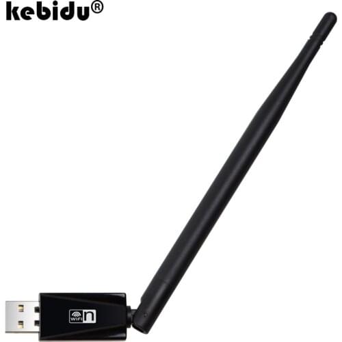 Kebidu Portable Mini 150Mbps USB WiFi Wireless Network Card with 5db External Antenna MTK7601U 802.11n/g/b LAN Card Adapter