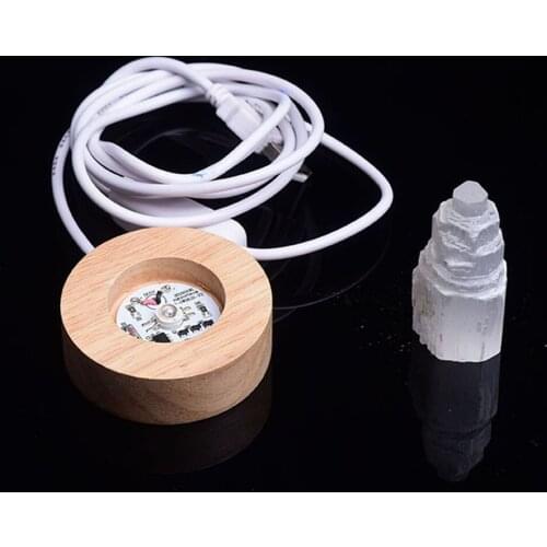 Selenite Crystal Lamp Gemstone Castle LED Light with Dimmer Crystal Salt Rechargeable Modern Bedside Home Kids Room Decor