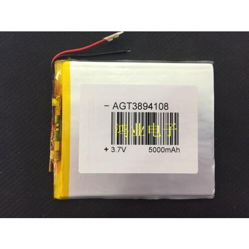 New 3.7V polymer lithium battery 3894108P 5000MAH Changhong 9 inch 10 inch H91 flat battery Rechargeable Li-ion Cell