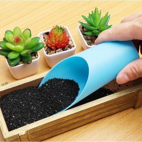 1PC 16*6.5CM Bonsai Soil Shovel Plastic Cup Spade Garden Tools Plastic Gardening Cultivation Bucket Potted