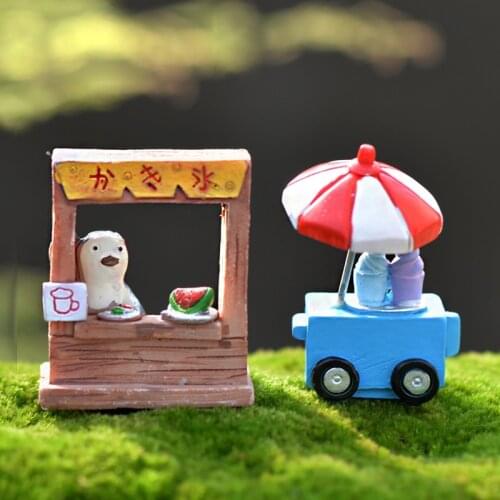 Fruit Ice Cream Shop Miniature Craft Micro Landscaping Landschaft Decoration Home Wedding Decor DIY Accessories
